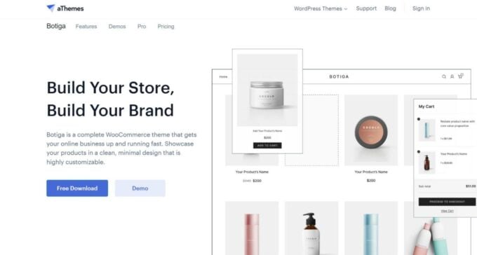 Botiga is one of the fastest WooCommerce themes